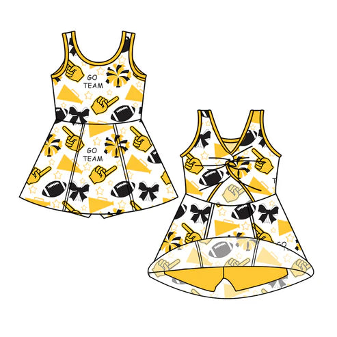 6.26 Custom Moq 3 Baby Girls Sleeveless Missouri Team Skorts Knee Length Dress