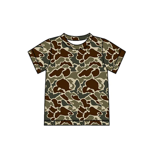 12.12 MOQ：5pcs BT1647 pre-order toddler boy clothes camo boy summer top shirt