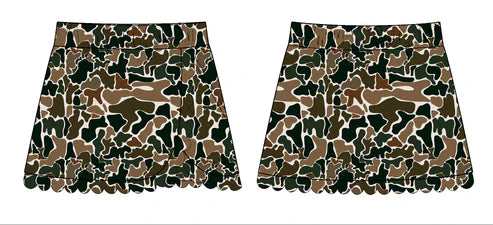 11.3 GLK0175 Baby Girls Dark Brown Camo Southern Yoga Skirts Bottom Preorder