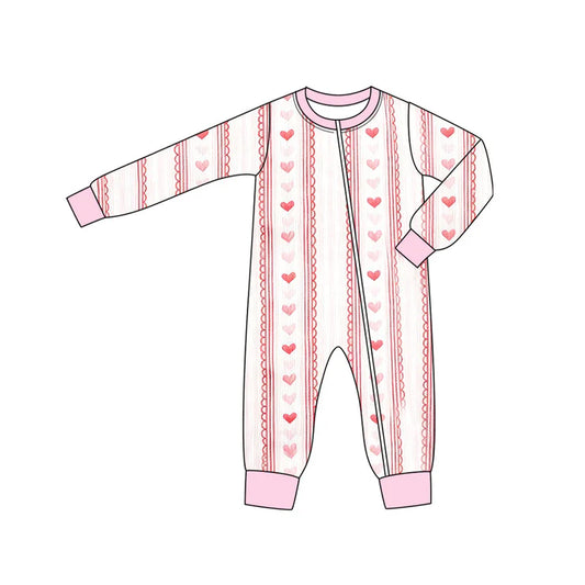 11.21 MOQ:5pcs LR2924 pre-order baby girl clothes love toddler girl Valentine winter romper