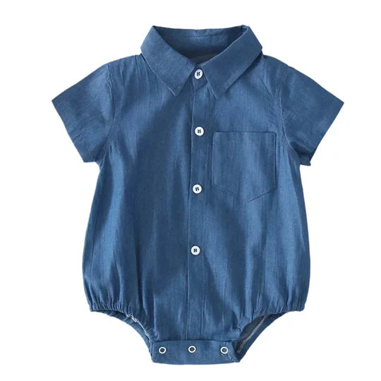 12.25 MOQ:5pcs SR3735 pre-order baby boy clothes blue print boy summer bubble