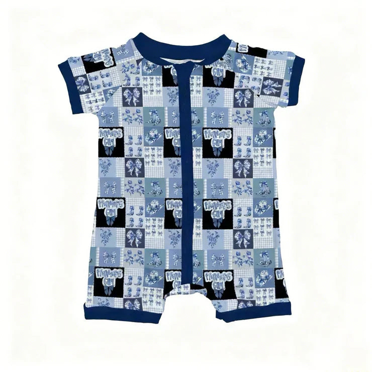 11.28 MOQ:5pcs SR3643 pre-order baby boy clothes bows summer romper
