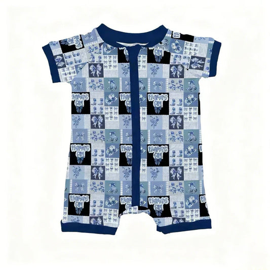 11.28 MOQ:5pcs SR3643 pre-order baby boy clothes bows summer romper