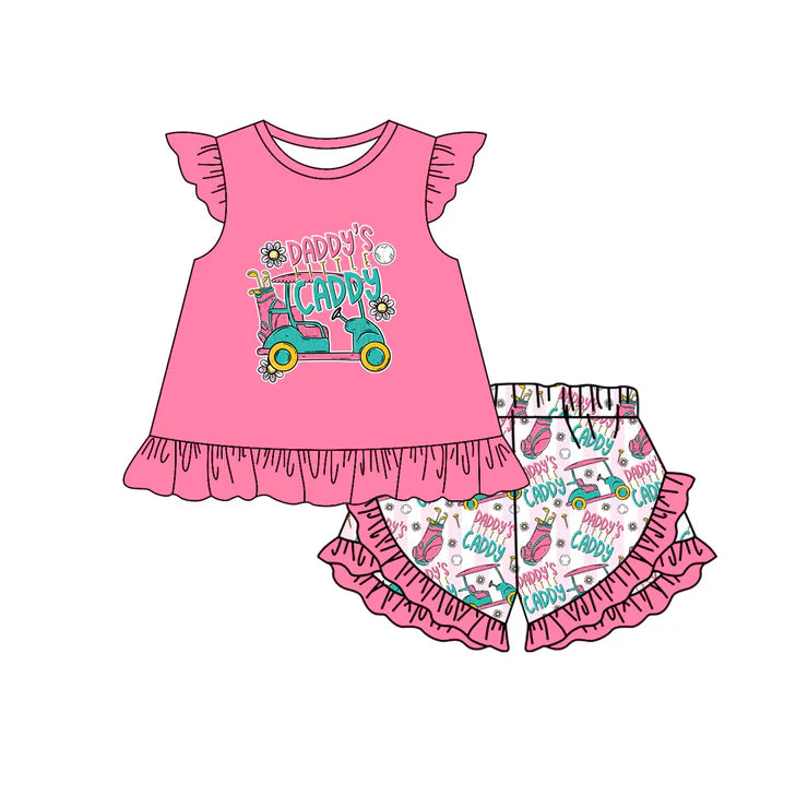 11.7 MOQ：5pcs GSSO2840 pre-order baby girl clothes golf girl toddler girl summer outfit