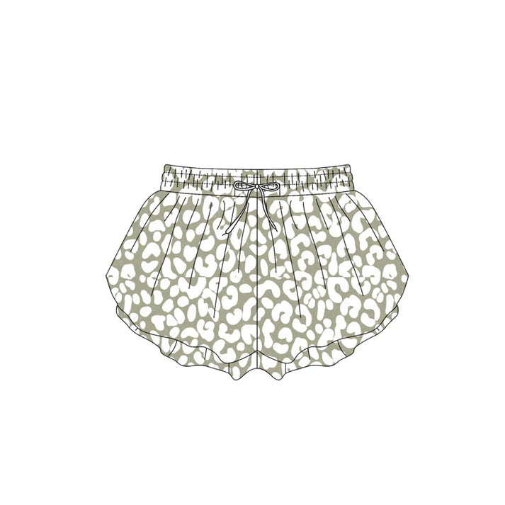 4.18   SS0586 Baby Girls Aqua Leopard Summer Shorts Bottoms Preorder
