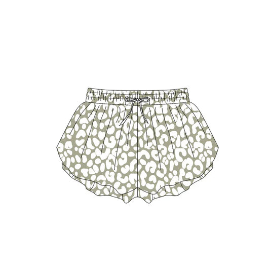 4.18   SS0586 Baby Girls Aqua Leopard Summer Shorts Bottoms Preorder