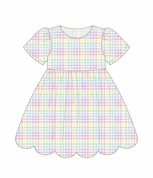 11.24 MOQ:5pcs GSD3176 pre-order toddler girl clothes gingham girl summer dress