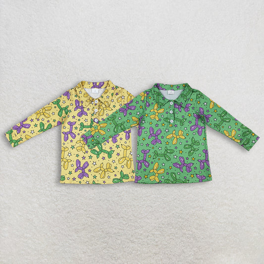 Sibling baby boys clothes summer mardi gras puppy long sleeve tops