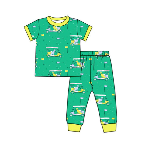 BSPO0541 Baby Boys Golf Cart Tops Pants Pajamas Clothes Sets Preorder