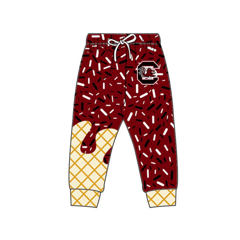 8.30 Custom Moq 5 Baby Boys Red Carolina Drip Team Legging Pants