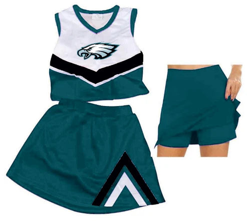 5.14 Girls team custom hawk head short-sleeved skirt set