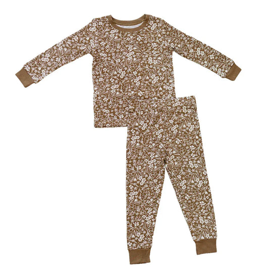 11.27 MOQ:5pcs GLP3202 pre-order toddler girl clothes flower print girl winter set