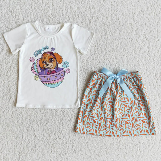 3.21 E10-1 BABY GIRL CLOTHES EGG EASTER SKIRT SET--PROMOTION 2025.3.15 $2.99