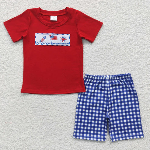 4.19  Sibling Baby Boys July 4th Summer Shorts Outfits