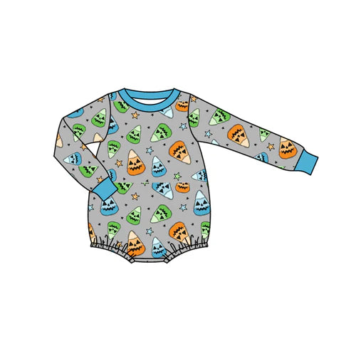 7.29 LR2446 Baby Boys Long Sleeves Ghosts Candy Stars Plaid Rompers Preorder