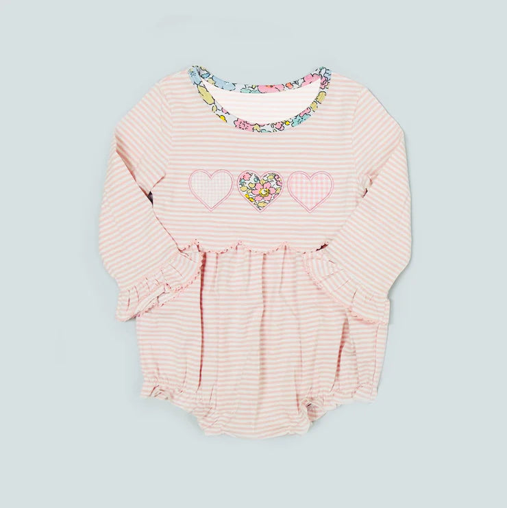11.21 MOQ:5pcs LR2925 pre-order baby girl clothes love toddler girl Valentine winter bubble