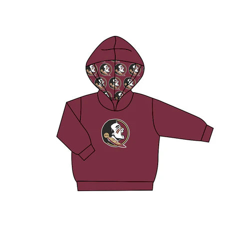 7.31 Custom Moq 5 Baby Boys Dark Red Long Sleeves Fur FSU Team Hoodies Top