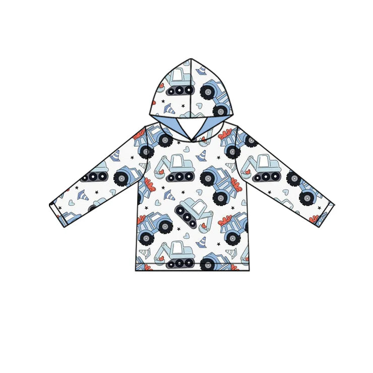 11.7 5pcs BT1511 pre-order toddler boy clothes truck boy valentine top shirt