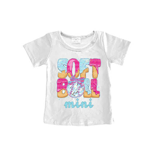 4.26  Preorder moq 3 Baby Girls Short Sleeves Mini Soft Balls Tee Shirts Top
