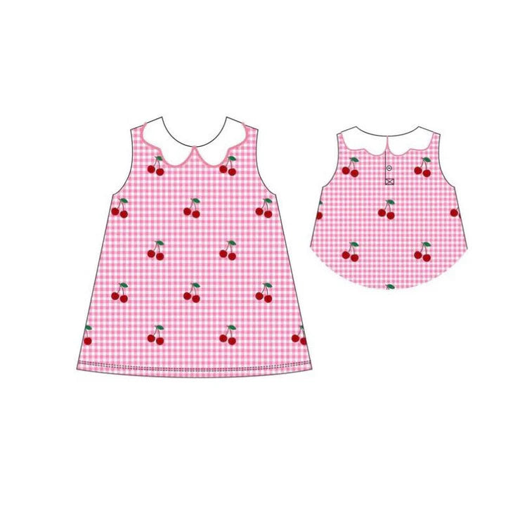 12.4 MOQ:5pcs GSD3276 pre-order toddler girl clothes cherry girl summer dress