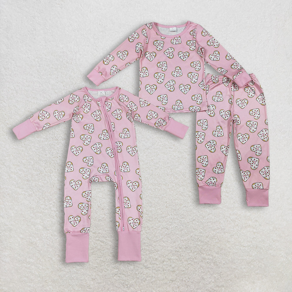 Sibling Baby Girls clothes love long sleeve pants Sets and romper