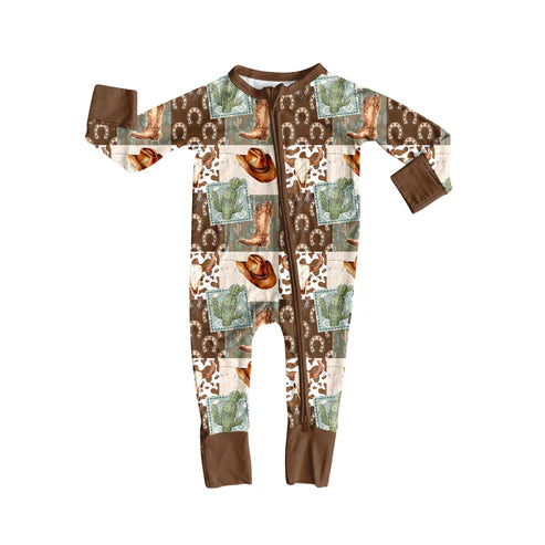6.27 LR2360 Baby Girls Long Sleeves Cactus Hats Zipper Rompers Preorder