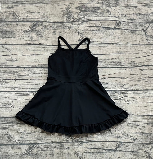 5.20 S0552 Baby Girls Black Knit Knee Length Active Wear Dress Preorder