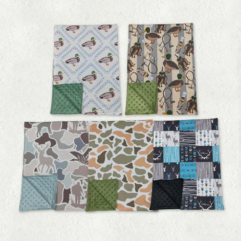 10.31 Sibling Baby Kids Camo Ducks Hunting Bows Blankets