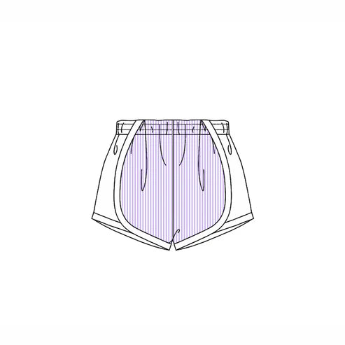 3.28 SS0488 Baby Girls Lavender Stripe Shorts Bottoms Preorder