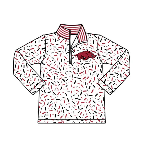 10.16 Custom Moq 8 Baby Boys Sprinkles Zipper Red Bulls Team Pullovers Top