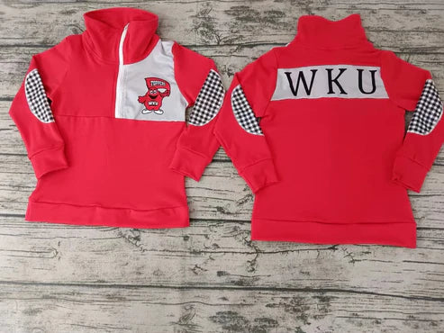4.30  Preorder moq 3 Baby Boys Team Red Pullover Shirt Tee Shirts