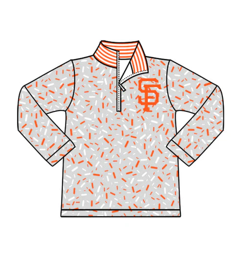 10.16 Custom Moq 8 Baby Boys Grey Sprinkles Zipper SF Team Pullovers Top