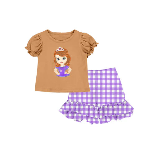 6.23 Custom Moq 3 Baby Girls Princess Tee 9 Shirt Ruffle Shorts Clothes Sets