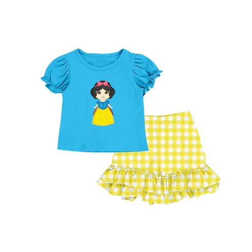 6.23 Custom Moq 3 Baby Girls Princess Tee 6 Shirt Ruffle Shorts Clothes Sets
