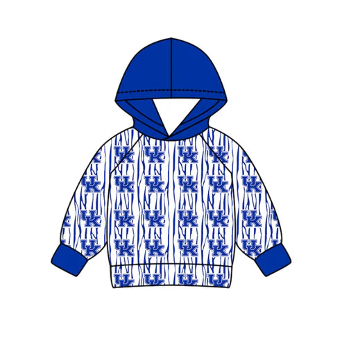 11.5 Custom Moq 8 Baby Boys Blue UK Stripe Team Hoodies Top