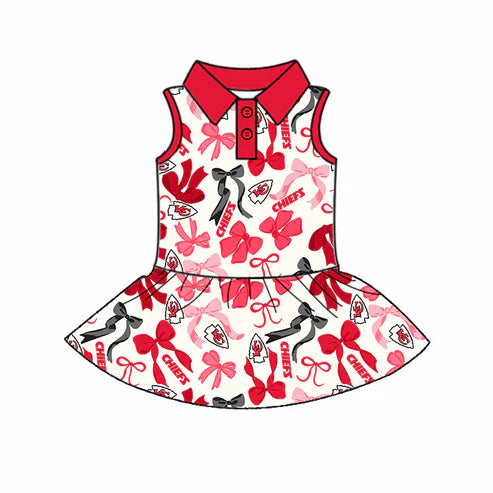6.10 Custom Moq 3 each item Sibling Baby Girls KC Team Dresses Clothes Sets