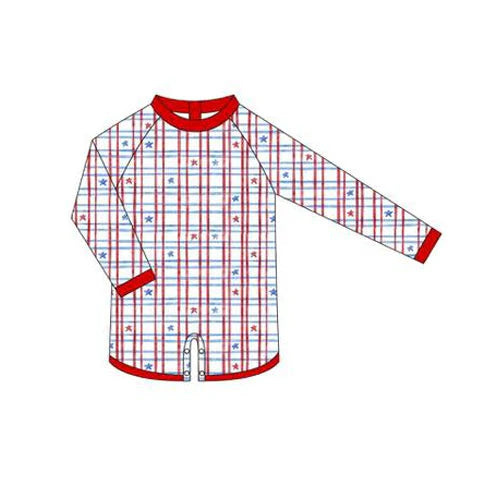 12.5 MOQ:5pcs S0664 pre-order baby boy clothes 4th of July print boy summer swimsuit beach wear