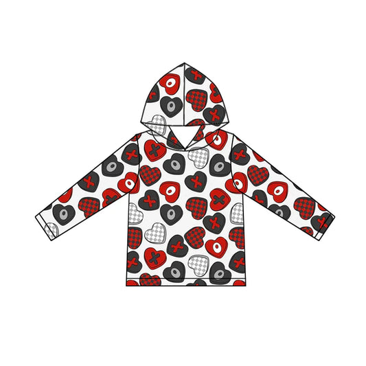 9.26 GT1243 Baby Girls Long Sleeve Hearts XO Valentine Hoodies Top Preorder