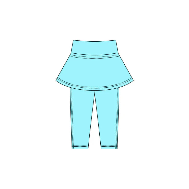 11.21 MOQ：5pcs P0982 pre-order baby girl clothes blue girl winter skirt yoga pant