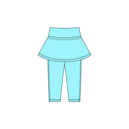 11.21 MOQ：5pcs P0982 pre-order baby girl clothes blue girl winter skirt yoga pant