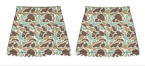 11.3 GLK0174 Baby Girls Khaki Camo Southern Yoga Skirts Bottom Preorder
