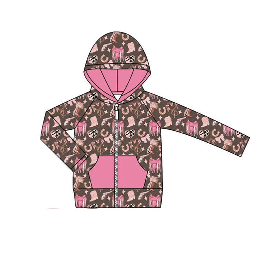 11.10 MOQ：5pcs GT1423 pre-order baby girl clothes cowboy girl winter top