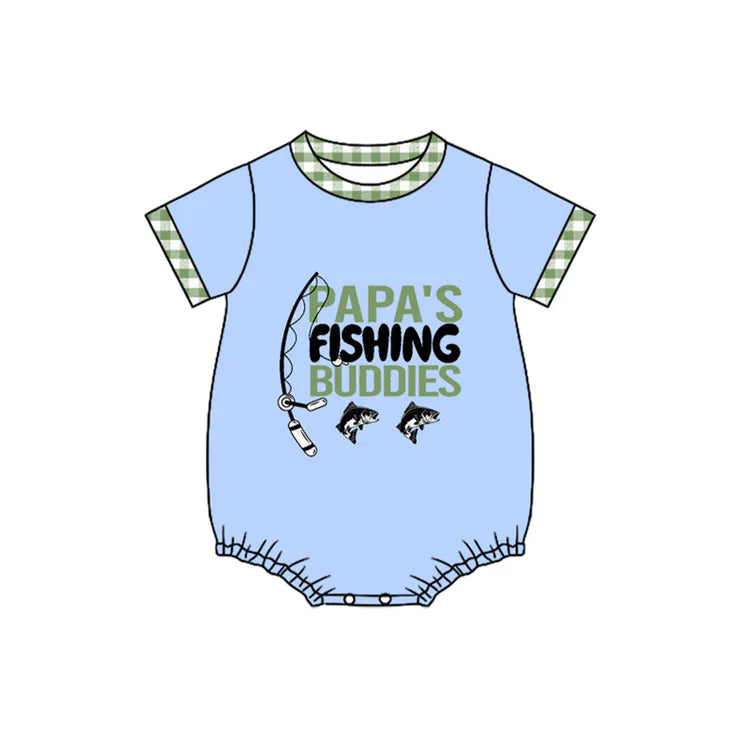 11.14 MOQ:5pcs SR3530 pre-order baby boy clothes papa’s fishing boy summer bubble