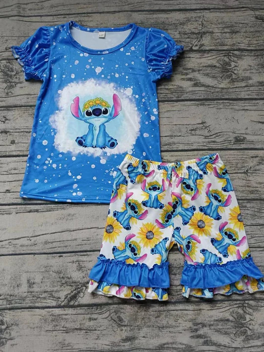 12.18 Custom order MOQ 3pcs each design baby girl clothes girl summer shorts set 1