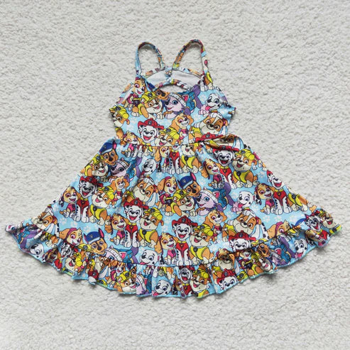 7.28 GSD0291 girl paw team camisole dress