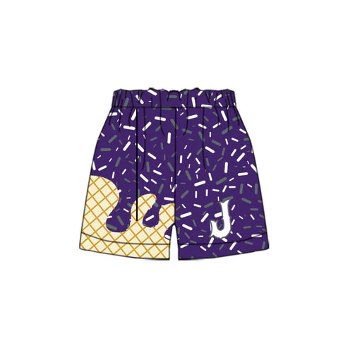 5.6  Adult Men Team Purple J Shorts Bottoms Preorder(moq 3)