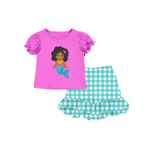 6.23 Custom Moq 3 Baby Girls Princess Tee 10 Shirt Ruffle Shorts Clothes Sets