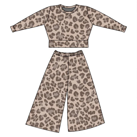 12.9 MOQ：5pcs GLP3229 pre-order toddler girl clothes leopard print girl winter set