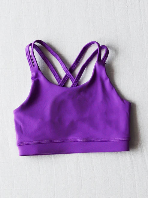 4.17 GT1003 Baby Girls Purple Strap Yoga Vest Top Preorder