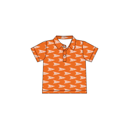 9.4 Custom Moq 5 Baby Boys Go Fight With Orange Cheer Team Pullovers Shirts Tops